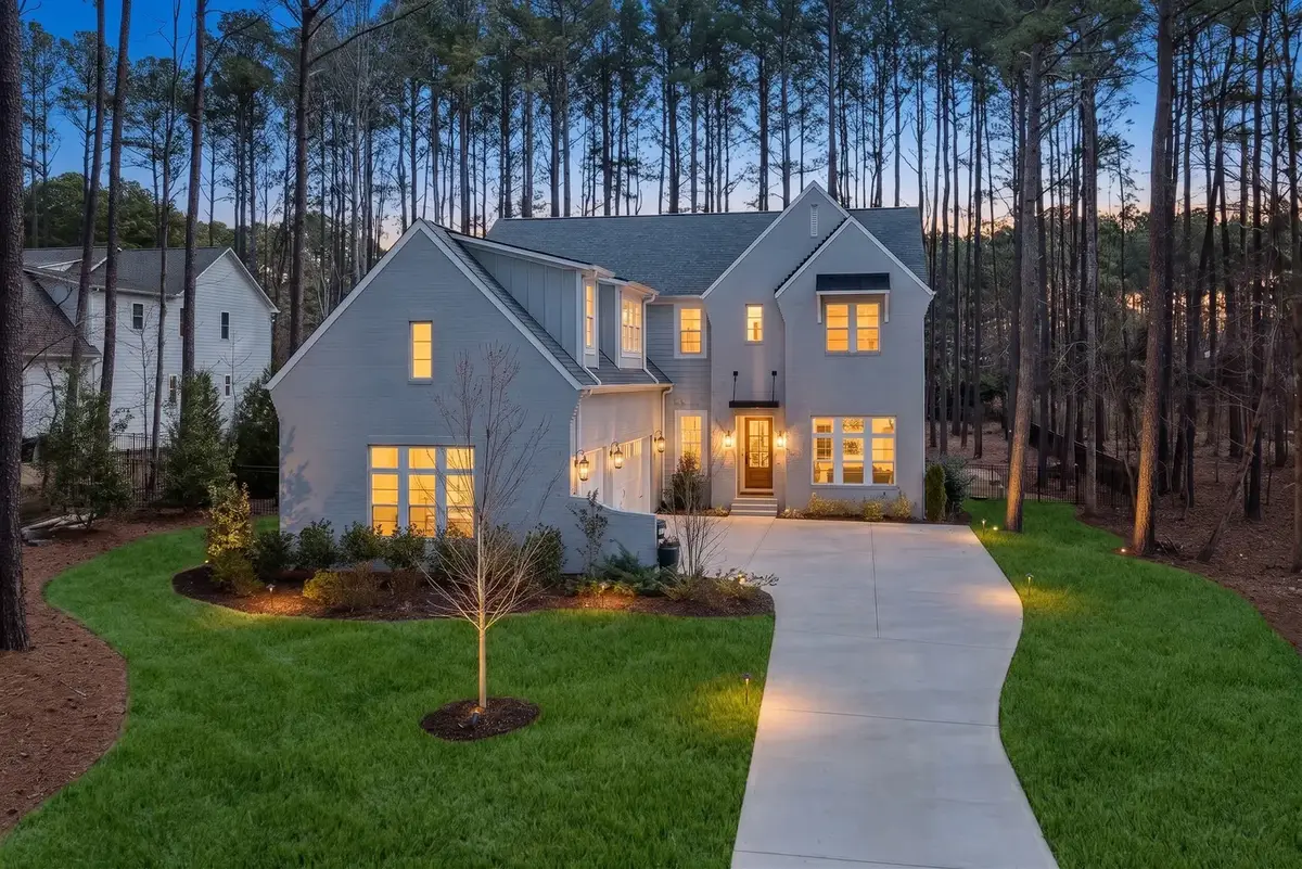 Front of the house in the pines, edited